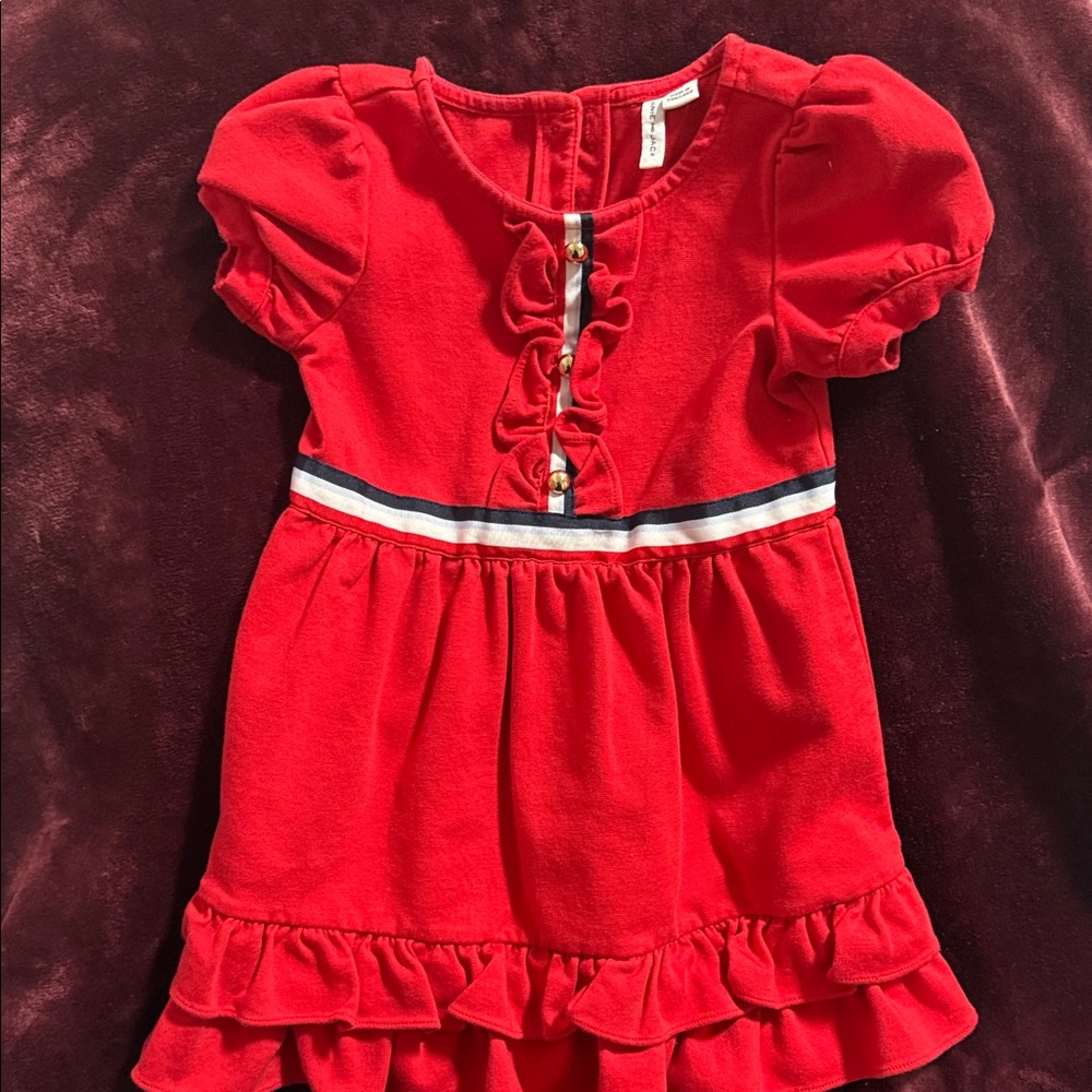 Jannie & Jack Charming Red Ruffle Kids Dress size 2T